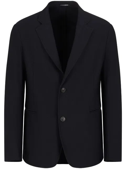 Emporio Armani 3D-patterned single-breasted blazer