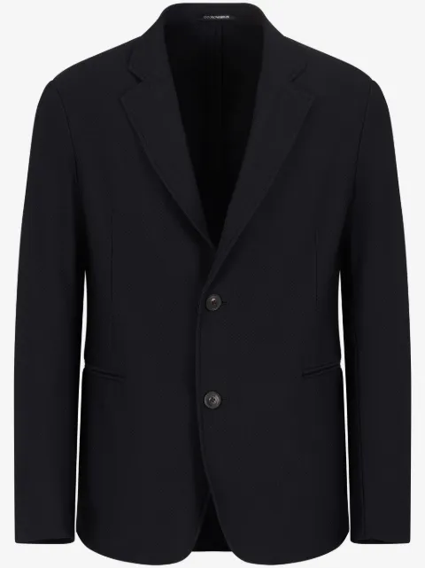 Emporio Armani 3D-patterned single-breasted blazer