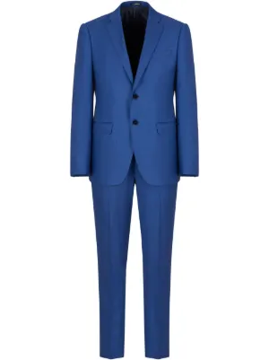 Emporio Armani virgin-wool Suit | Blue | FARFETCH