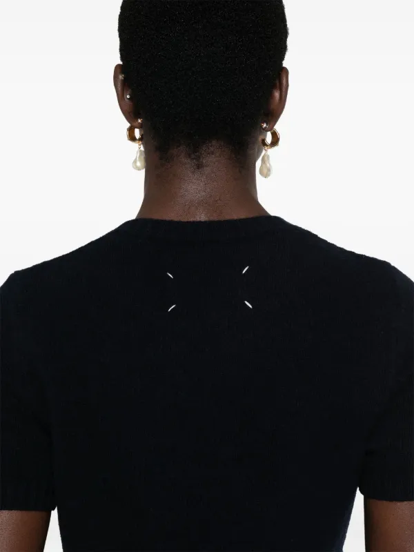 Maison Margiela short sleeve Wool Jumper Blue FARFETCH AZ