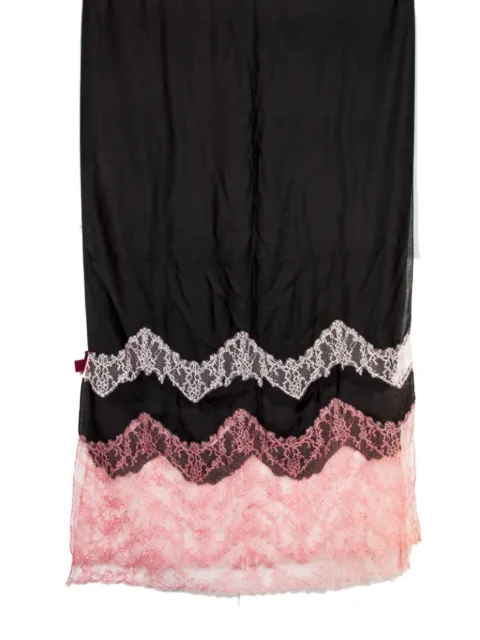 Valentino Garavani Pre-Owned lace-detail cashmere scarf