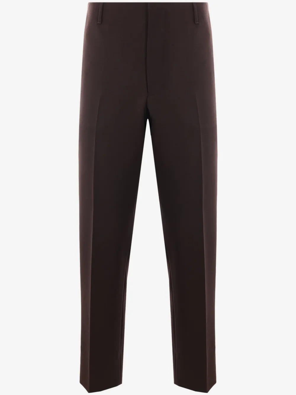 Prada pressed-crease straight trousers | Brown | Image 1