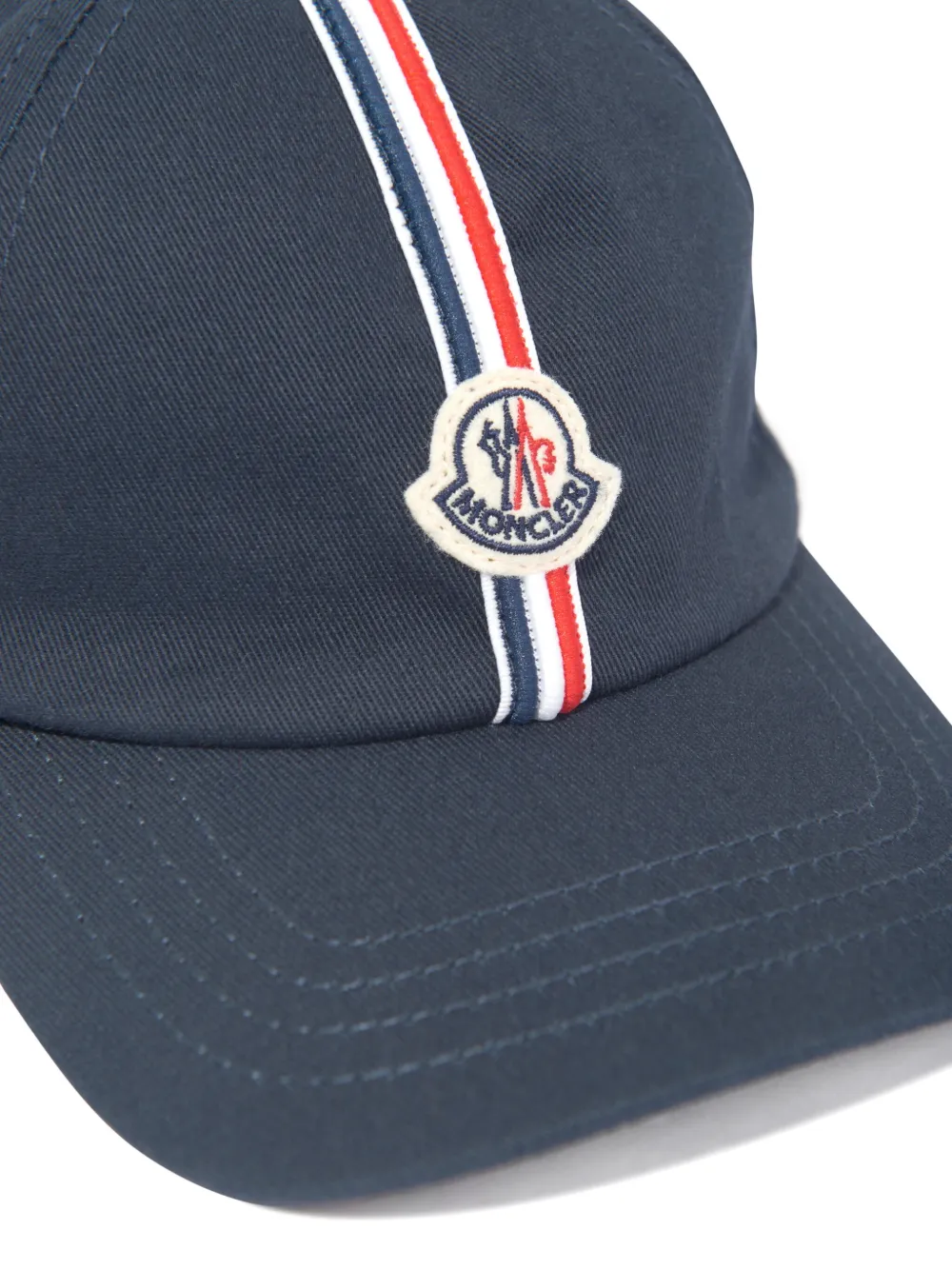 Moncler Enfant Pet met logopatch en gestreept detail Blauw