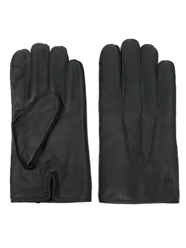 Polo Ralph Lauren Leather Gloves Black FARFETCH