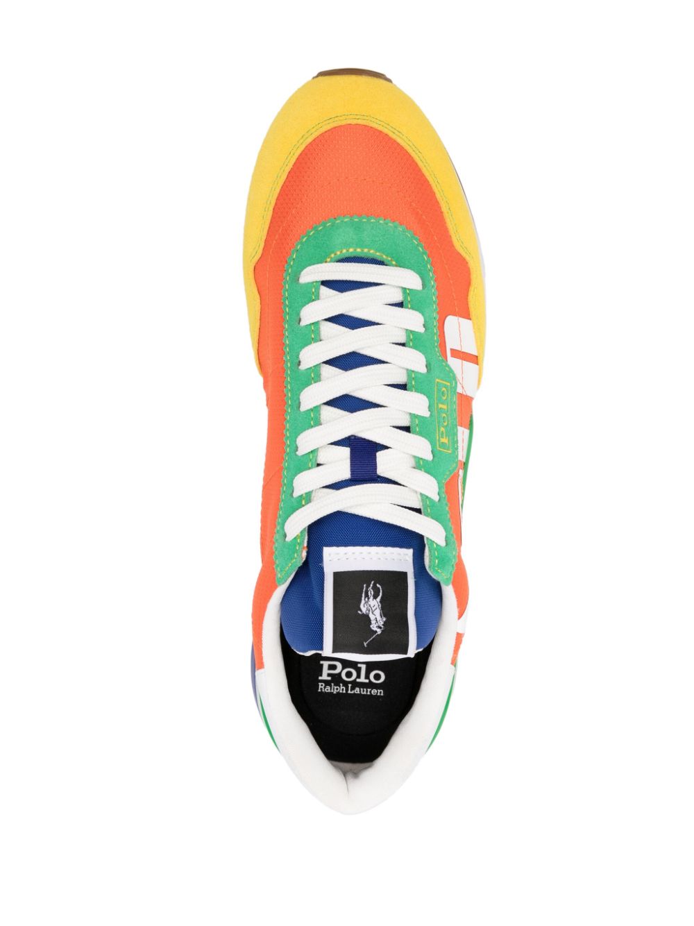 Shop Polo Ralph Lauren Train 89 Sneakers In 橘色