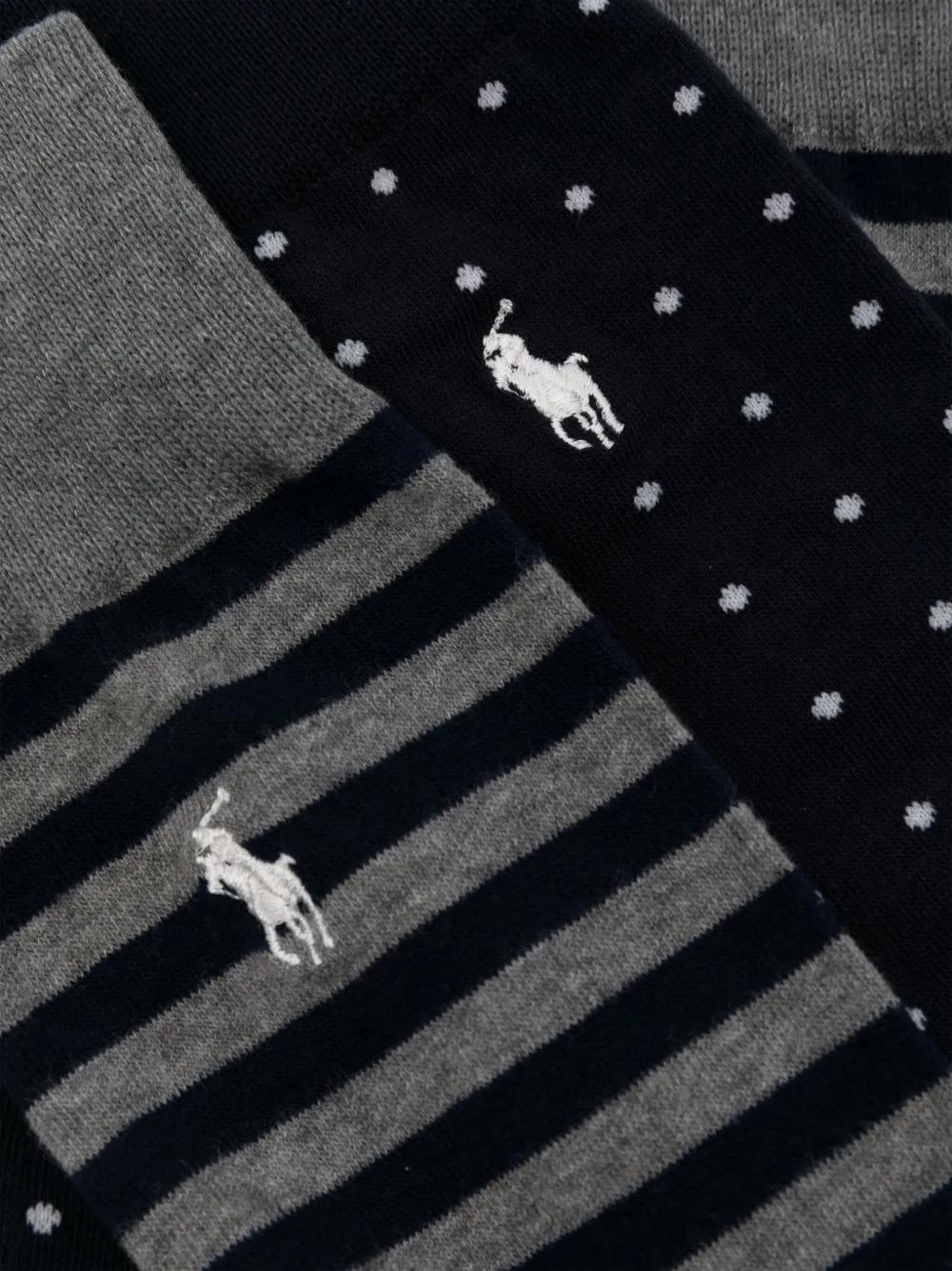 Polo Ralph Lauren Twee paar sokken met Polo Pony patroon Blauw