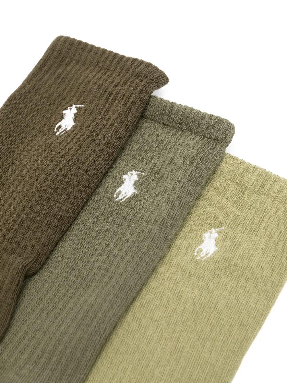 Polo Ralph Lauren Drie paar Athlethic sokken Groen