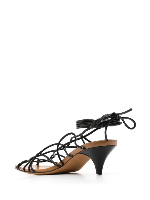 【関税込み】KHAITE ブラック The Arden ヒールサンダル KHAITE Arden 45mm Sandals | Black | FARFETCH