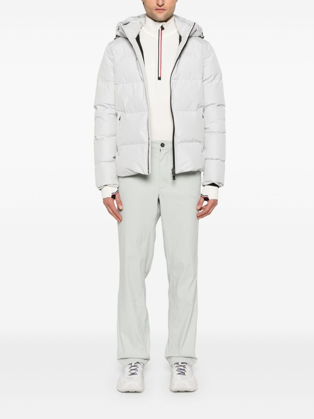 Moncler Grenoble short-zip performance top - Wit