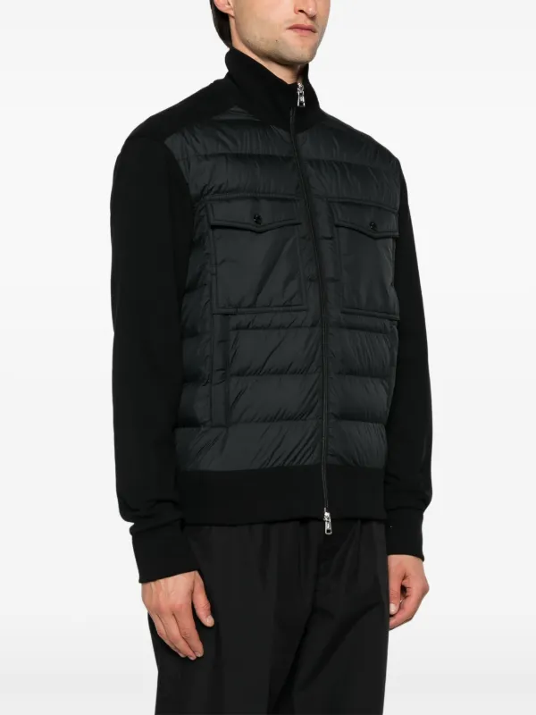 Moncler Panelled Jacket Black FARFETCH AE