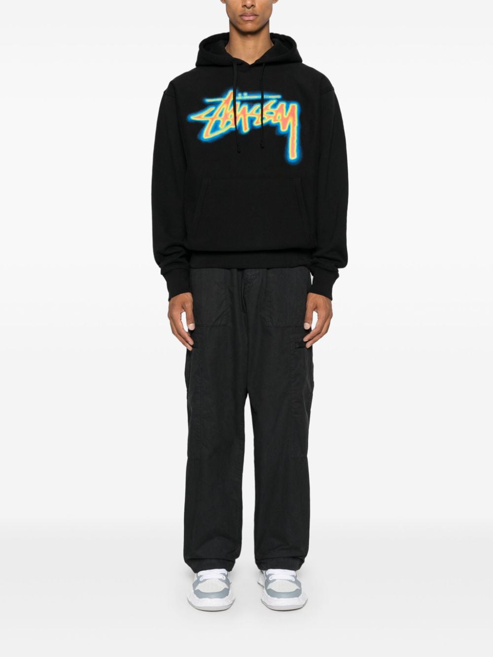 Stüssy Thermal Stock hoodie - Zwart