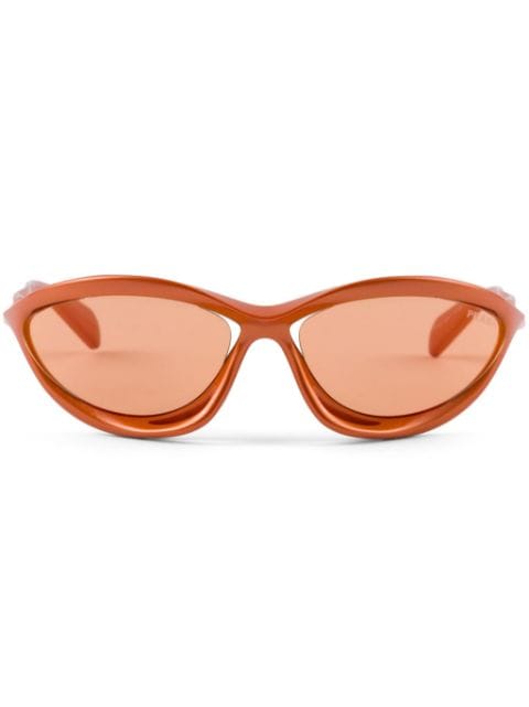 Prada Eyewear sculpted shield-frame sunglasses