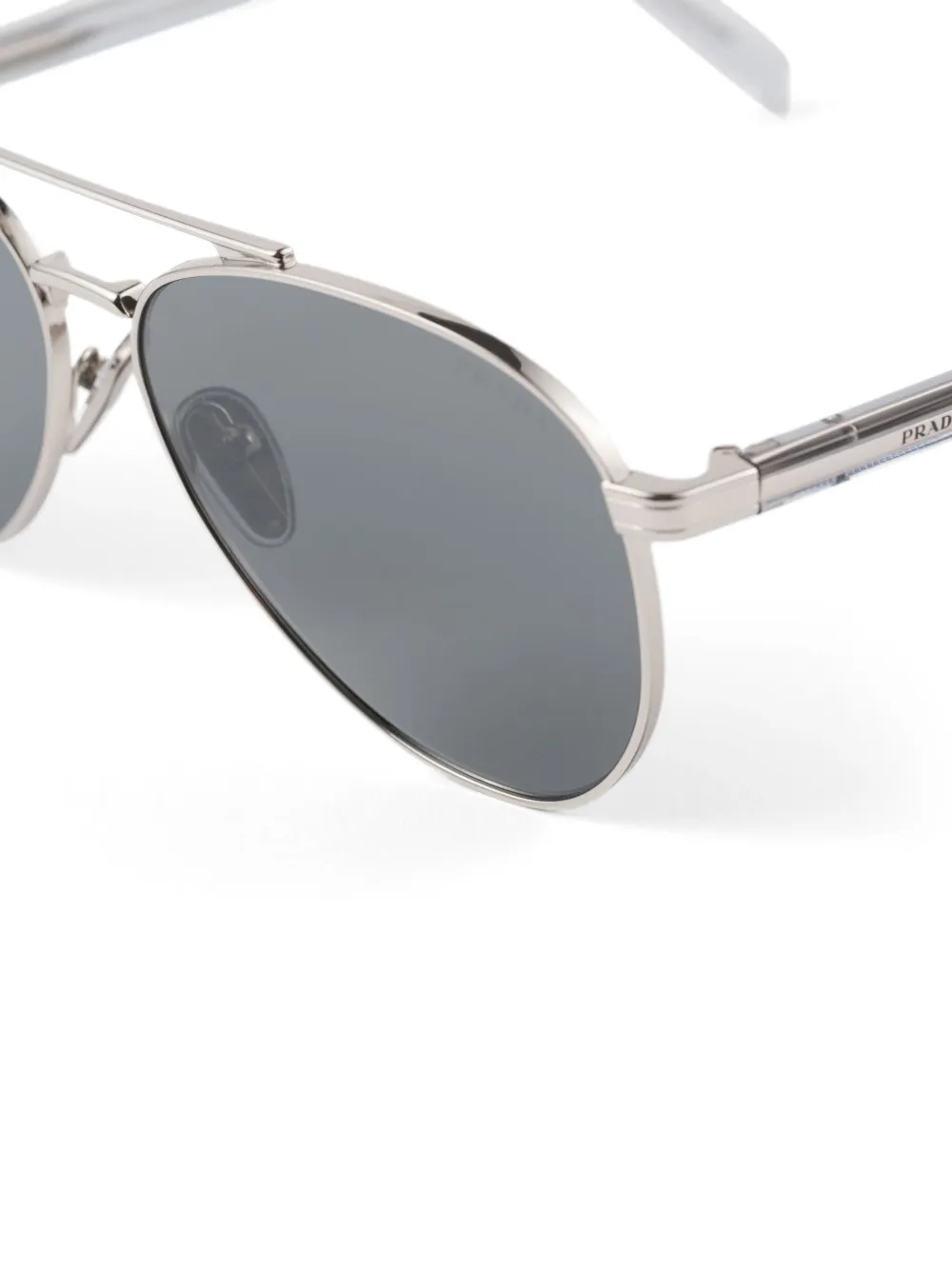 Prada Eyewear Zonnebril met piloten montuur Zilver