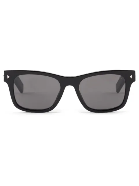 Prada Eyewear striped metal detail rectangle-frame sunglasses