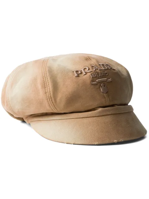Prada logo embroidered cap