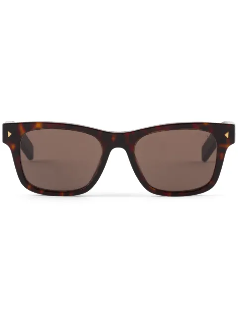 Prada Eyewear lentes de sol con armazón cuadrada estilo carey