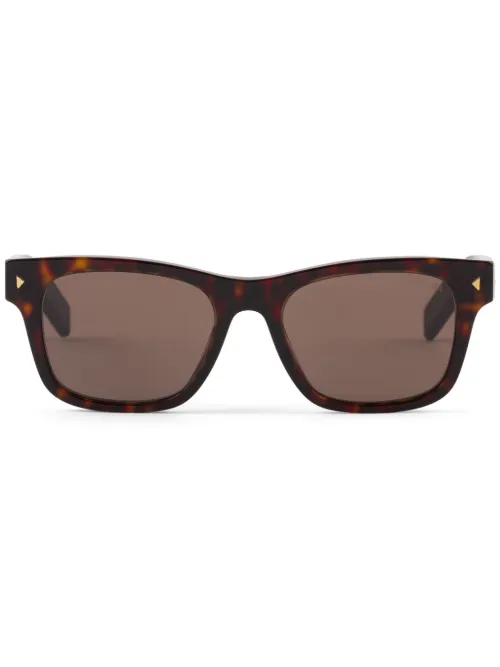 Lunettes de soleil à effet écailles de tortue - Prada Eyewear - Modalova