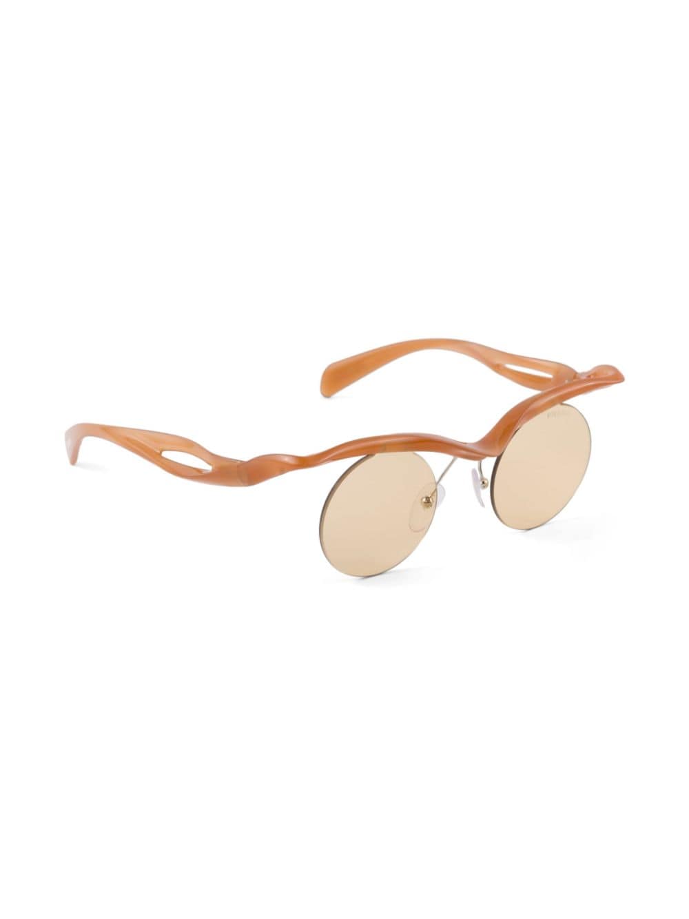 Prada Eyewear Morph zonnebril met rond montuur - Oranje