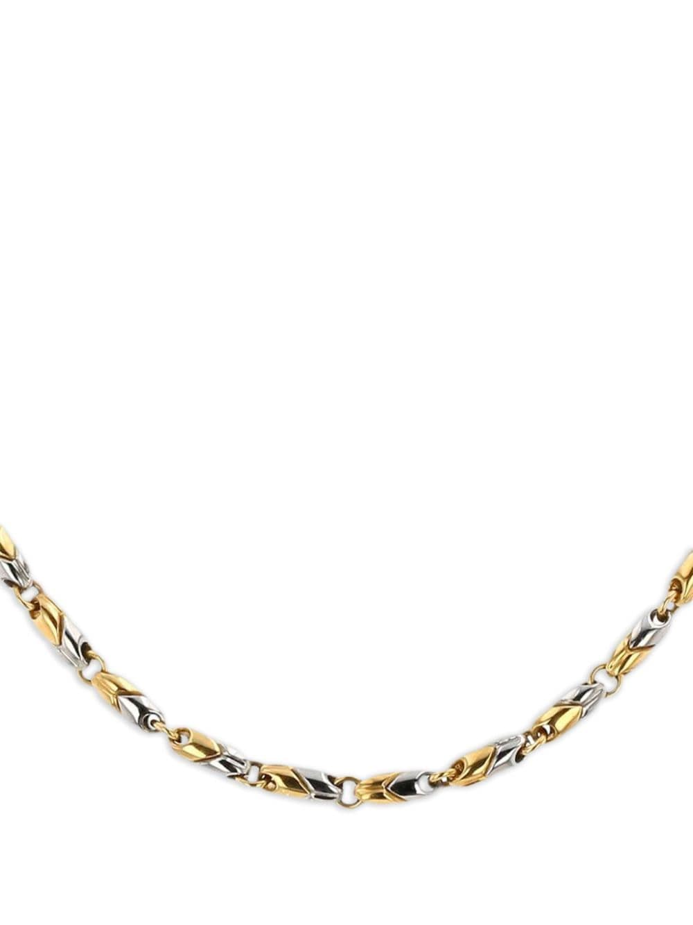 Pre-owned Bvlgari 2000s Yellow Gold Passo Doppio Chain Necklace