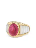 Mauboussin 1980s 18kt yellow gold Nadia tourmaline and pearl ring