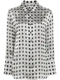 Kenzo weave-print satin shirt - Black