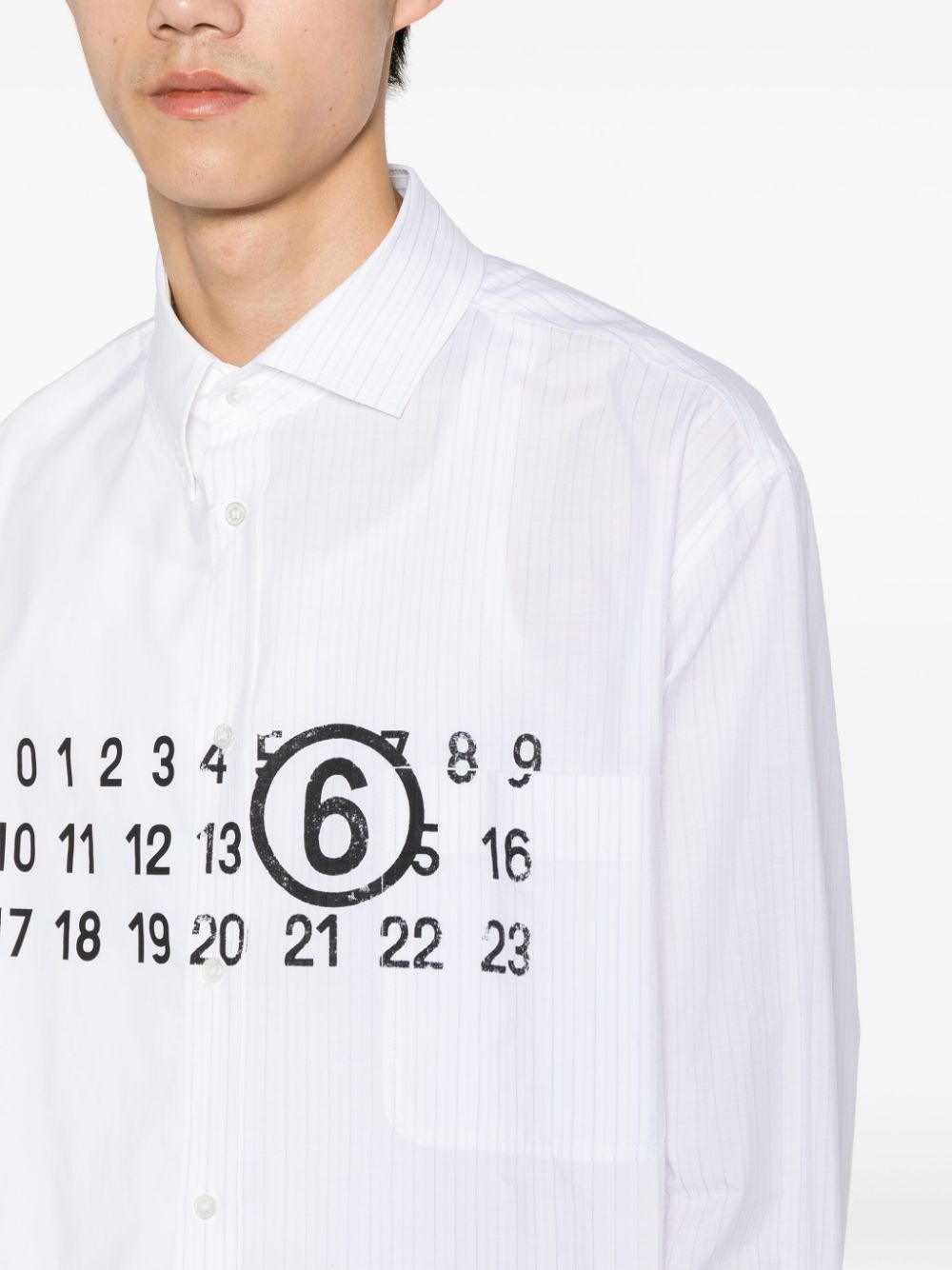 MM6 Maison Margiela asymmetric panelled shirt Men