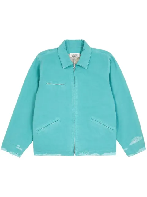MM6 Maison Margiela ripped-detail cotton jacket