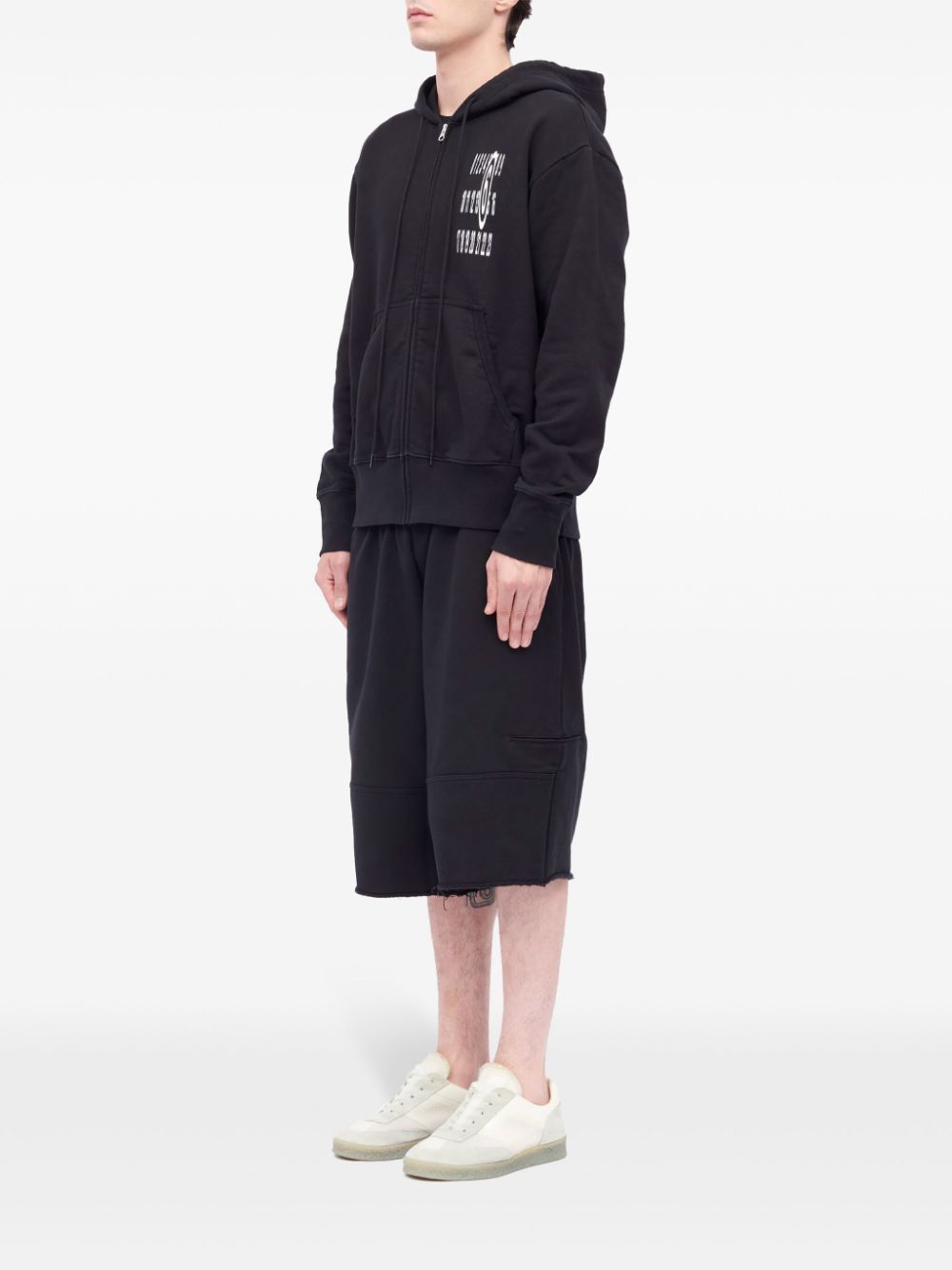 MM6 Maison Margiela numbers-print cotton hoodie Men