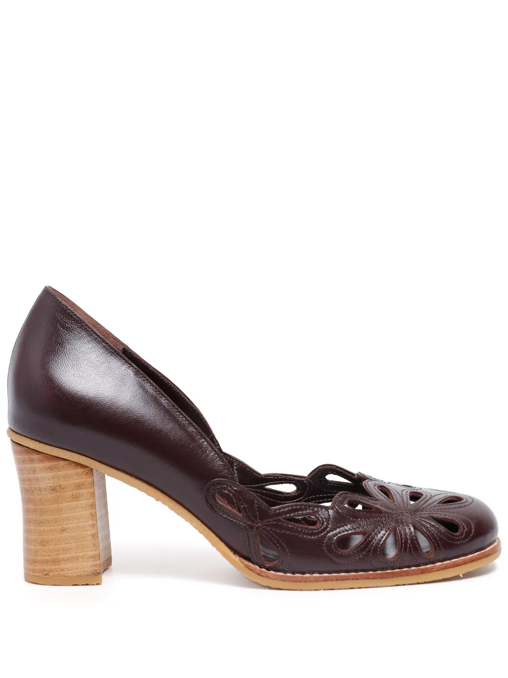 Sarah Chofakian 55mm Belle Epoque leather pumps Brown