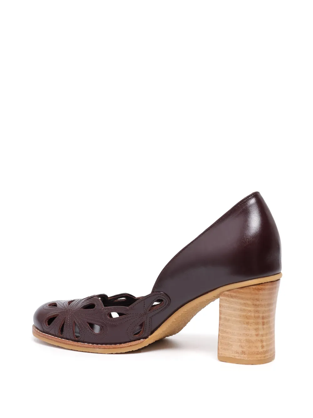 Sarah Chofakian 55mm Belle Epoque leather pumps Brown