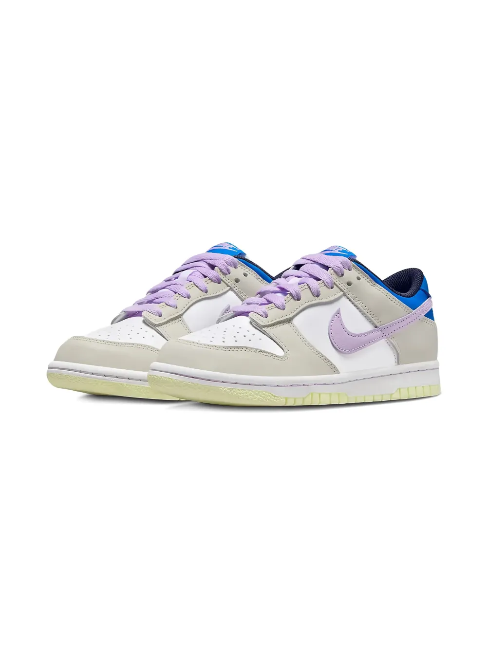 Nike Kids Dunk Low "Khaki Blue Pink" sneakers Neutrals