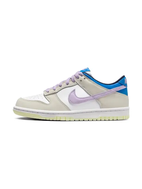 Nike Kids Dunk Low "Khaki/Blue/Pink" sneakers