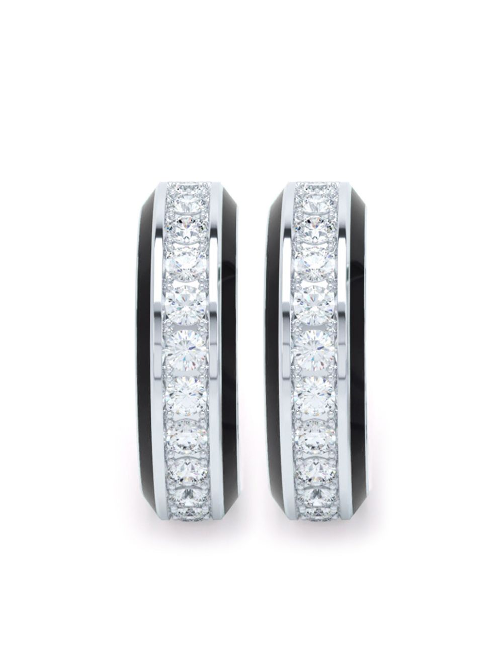 18K white gold Eternity diamond earrings