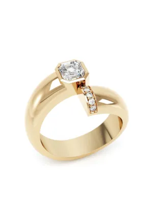 Lizzie Mandler Fine Jewelry Crescent リング 18Kイエローゴールド 