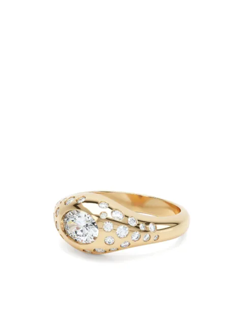 LOEV  anillo Curve en oro amarillo reciclado de 18kt con diamante