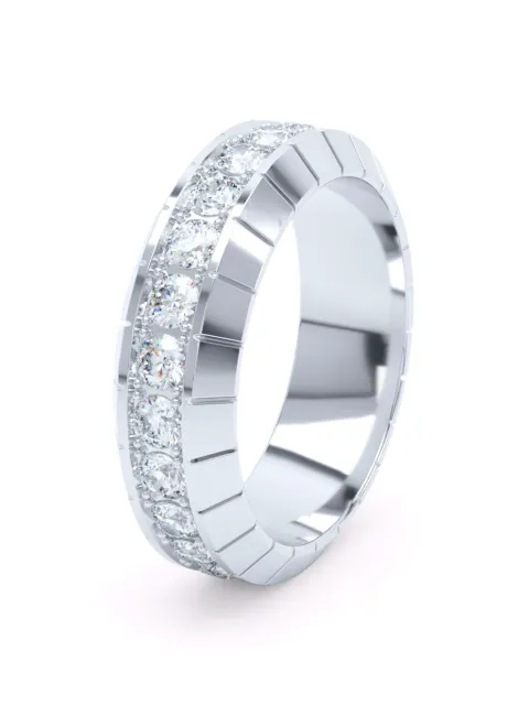 LOEV  anillo estilo infinito en oro blanco de 18kt con diamantes