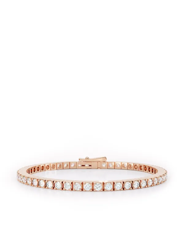 LOEV 18kt rose gold LOEV Tennis diamond bracelet women Lab Grown Diamond 18kt Recycled Rose Gold M Pink