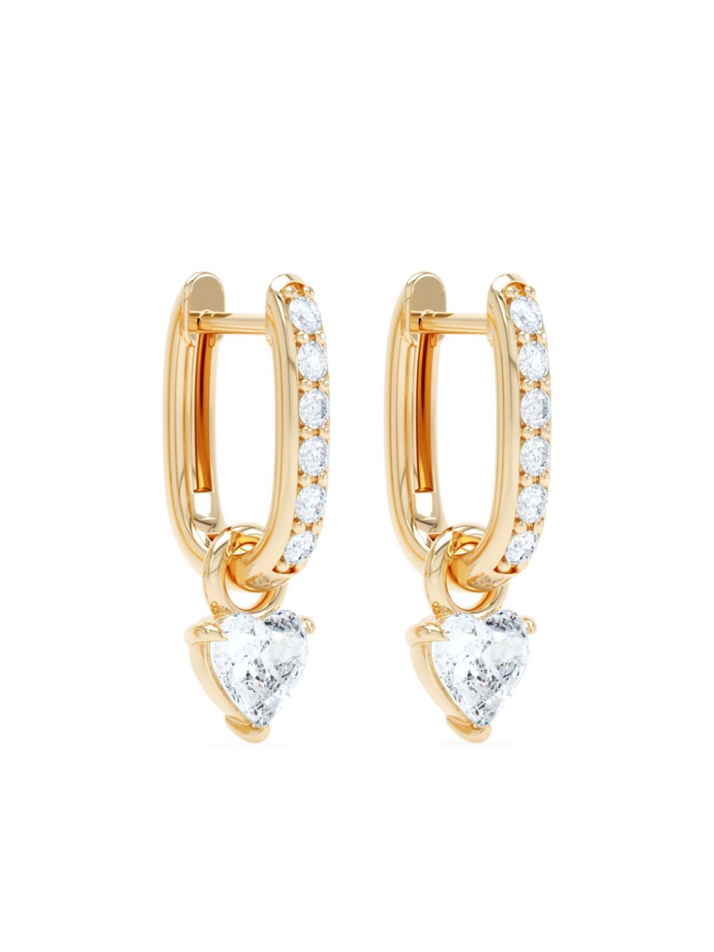 14kt recycled yellow gold Allday diamond hoop earrings