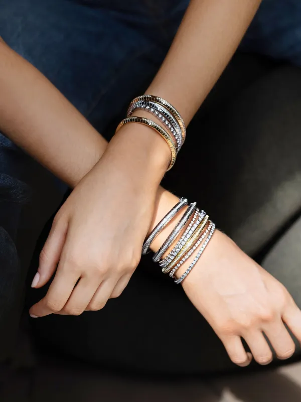 LOEV 18kt White Gold LOEV Tennis Diamond Bracelet Silver