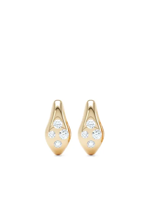 LOEV  14kt recycled yellow gold Curve diamond earrings