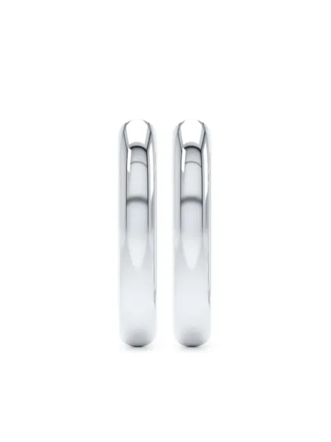 LOEV  14kt recycled white gold Allday hoop earrings