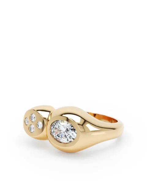 LOEV  18kt recycled yellow gold Curve diamond ring