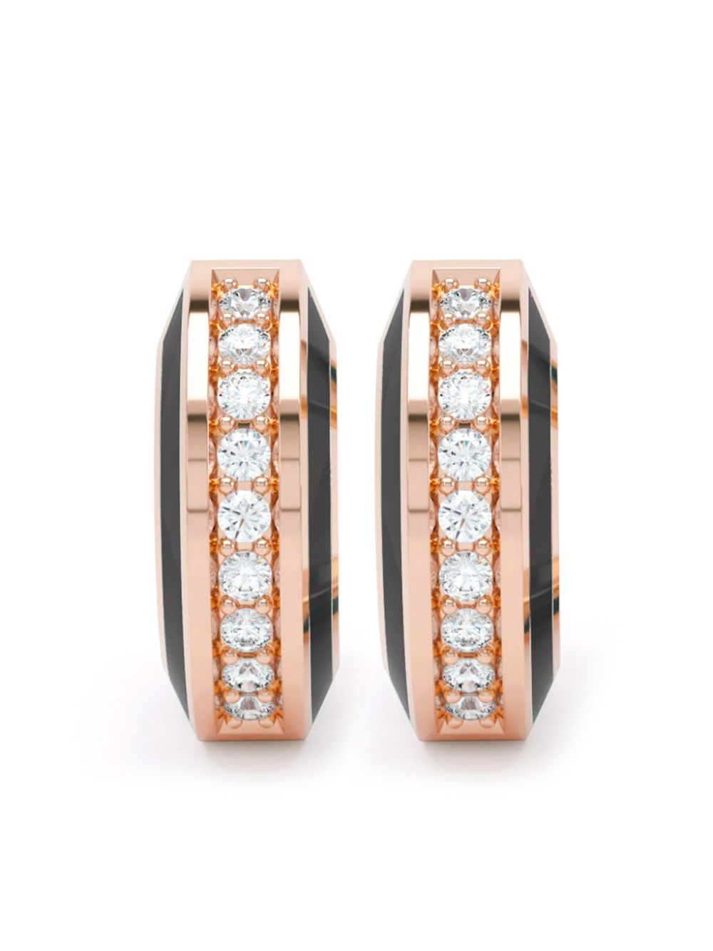 18K rose gold Eternity diamond earrings