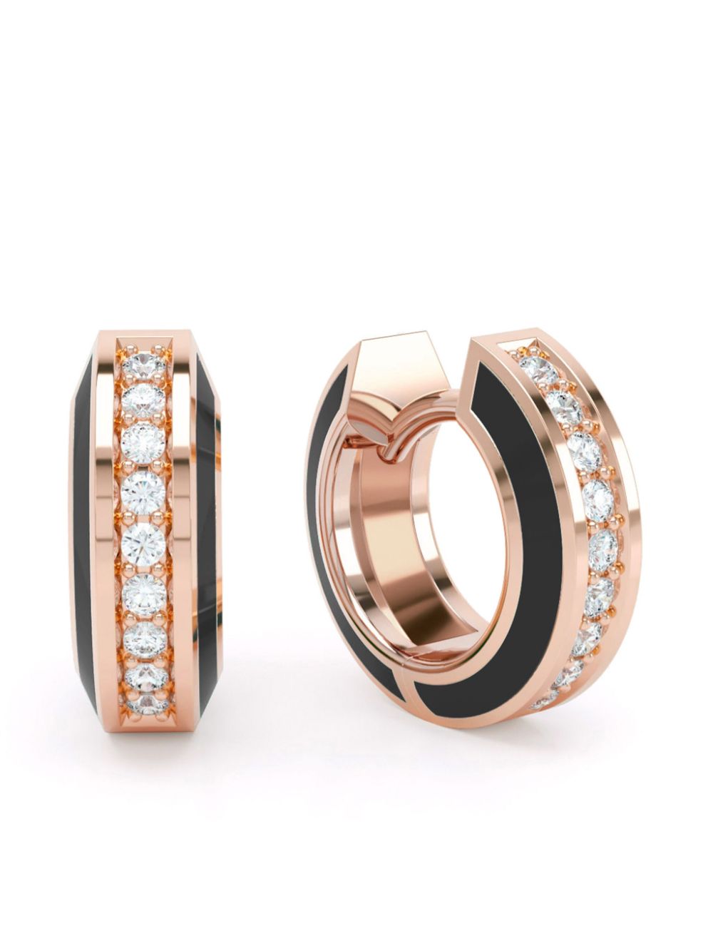 LOEV 18K rose gold Eternity diamond earrings - Roze