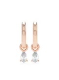 LOEV 14kt rose gold Allday diamond hoop earrings - Pink