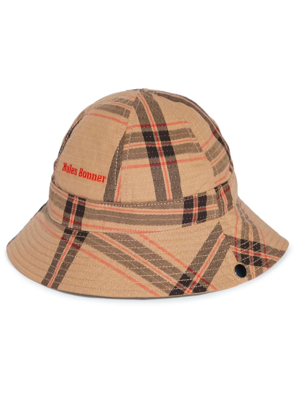 Adidas Originals X Wales Bonner Check-print Bucket Hat In Neutrals