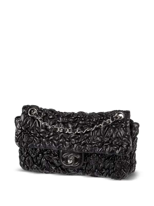 CHANEL Pre-Owned 2007 Medium Astrakhan Shoulder Bag | Black | FARFETCH