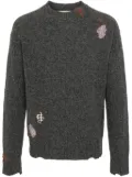Marni Shetland ripped-detail jumper - Grey
