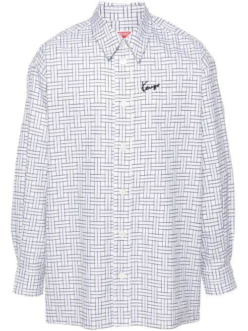 Chemise à logo brodé - Kenzo - Modalova