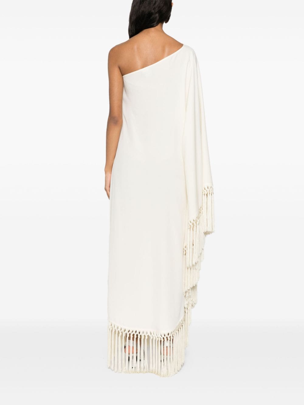 Shop Taller Marmo Arno Fringed Long Dress In White